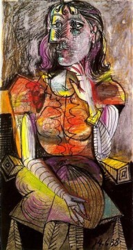 Femme Assise 3 1938 cubiste Pablo Picasso Peinture à l'huile